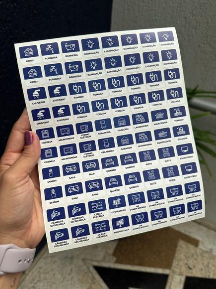 Cartela de Adesivos Autocolantes