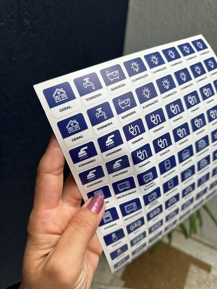 Cartela de Adesivos Autocolantes