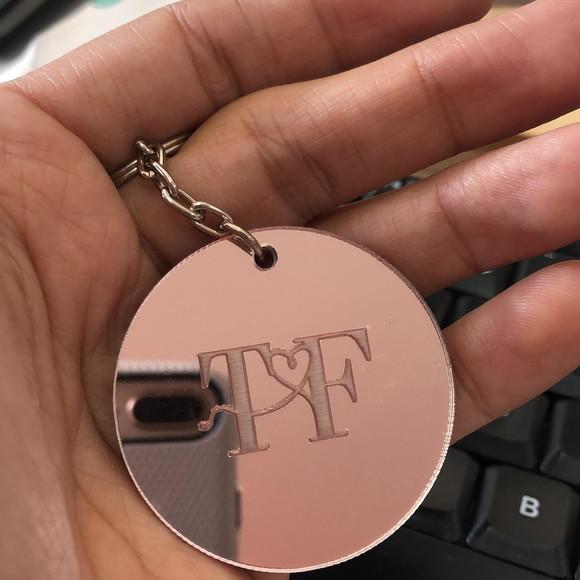 Chaveiro Acrílico - Monograma Personalizado