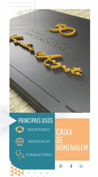 Estojo de Homenagem mdf + mdf - 32x27cm