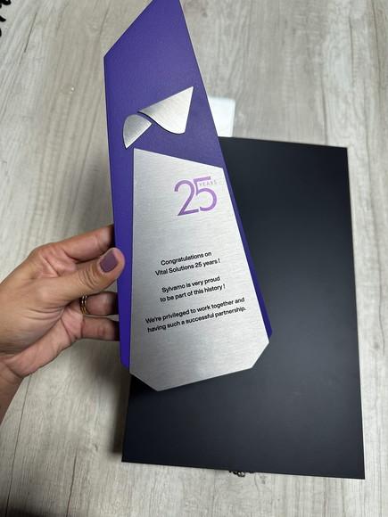 Estojo de Homenagem mdf + Pvc + Inox