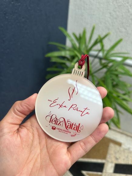 Kit 10 Bolas Enfeite de Natal Personalizado