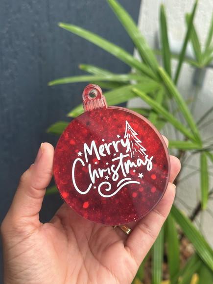 Kit 10 Bolas Enfeite de Natal Personalizado