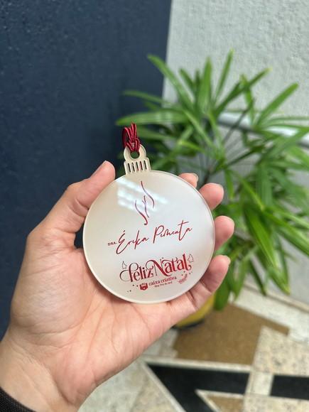 Kit 10 Bolas Enfeite de Natal Personalizado