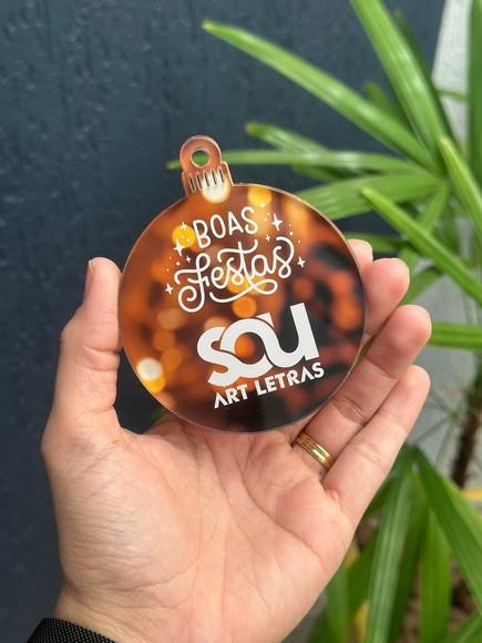 Kit 10 Bolas Enfeite de Natal Personalizado