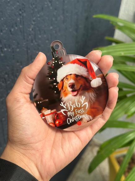Kit 10 Bolas Enfeite de Natal Personalizado