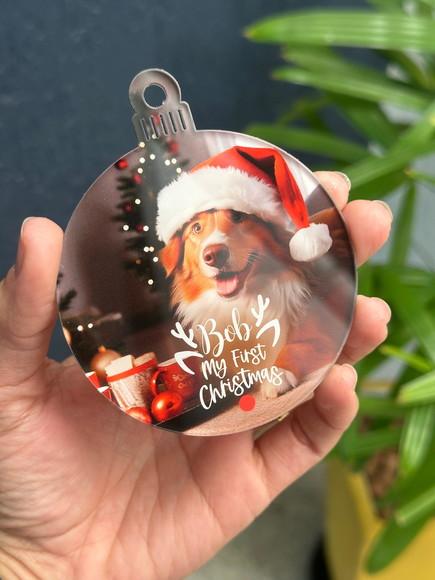 Kit 10 Bolas Enfeite de Natal Personalizado