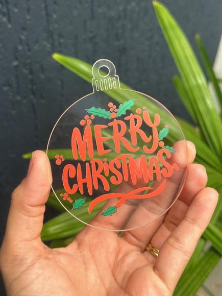 Kit 10 Bolas Enfeite de Natal Personalizado