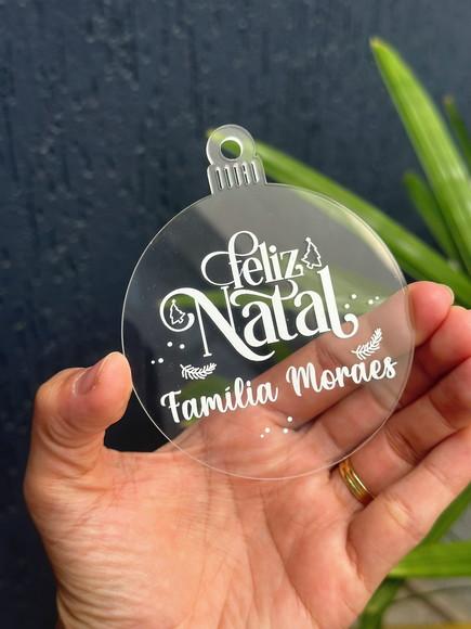 Kit 10 Bolas Enfeite de Natal Personalizado