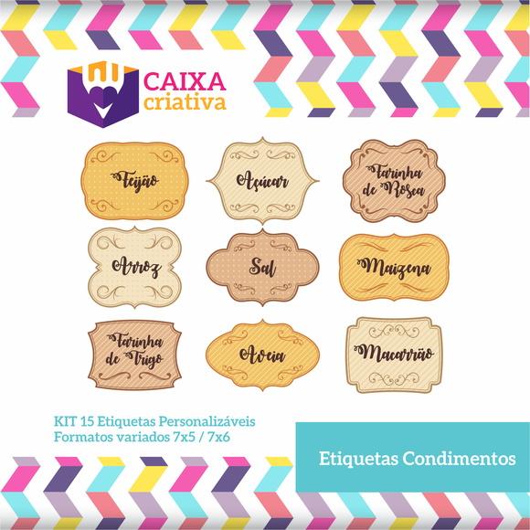 Kit de identificação de condimentos