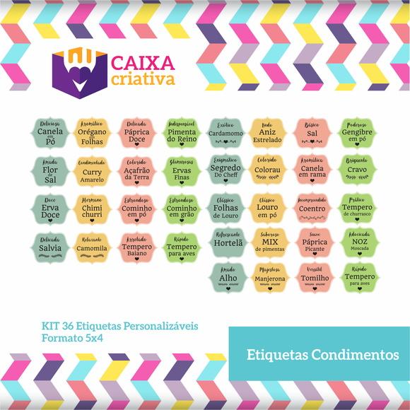 Kit de identificação de condimentos