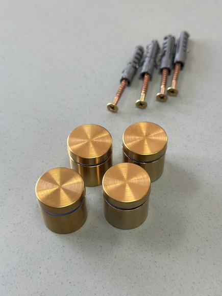Kit de Parafusos e Prolongadores Dourado G - 4 Unidades 2,5
