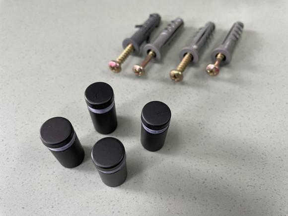 Kit de Parafusos Prolongadores Mini Preto - 4 Unidades