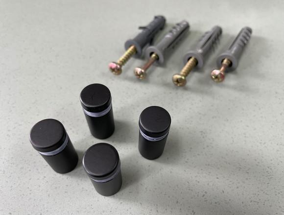 Kit de Parafusos Prolongadores Mini Preto - 4 Unidades