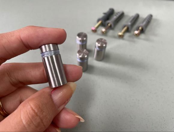 Kit de Parafusos Prolongadores Mini Inox - 4 Unidades