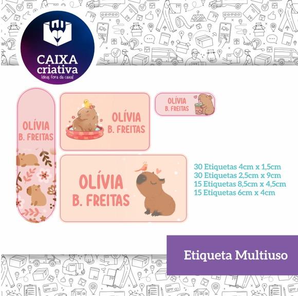 Kit Etiquetas Adesivas - Capivara