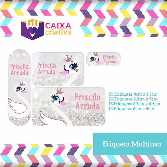 Kit Etiquetas Adesivas - Cisne