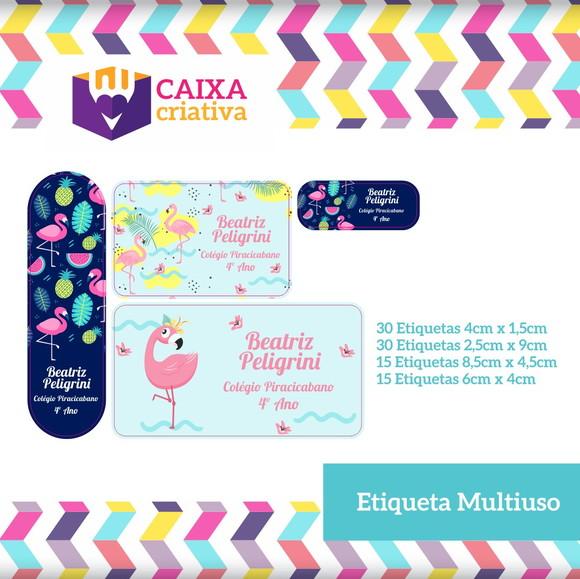 Kit Etiquetas Adesivas - Flamingo