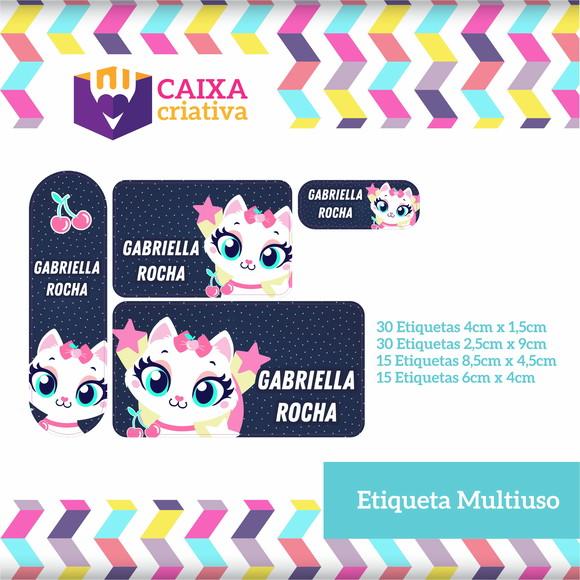 Kit Etiquetas Adesivas - Gatinha
