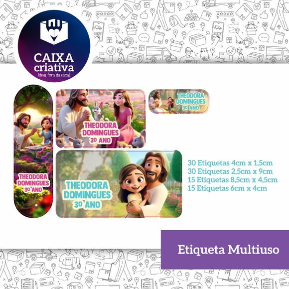 Kit Etiquetas Adesivas - Jesus Menina