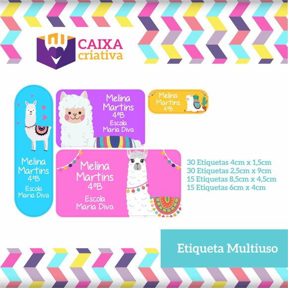 Kit Etiquetas Adesivas - Lhama