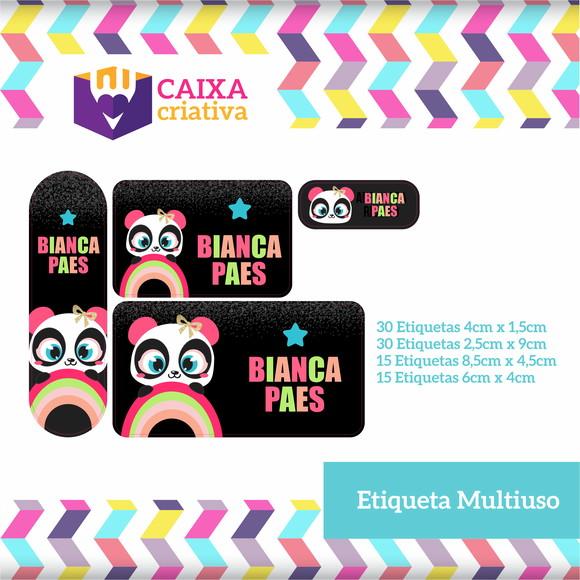 Kit Etiquetas Adesivas - Panda