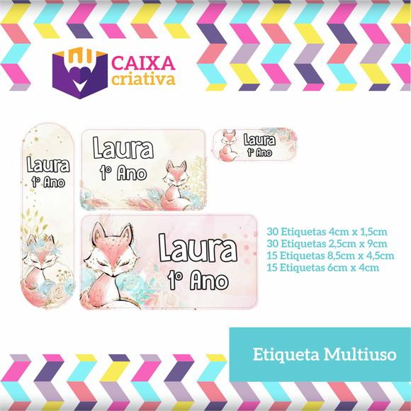 Kit Etiquetas Adesivas - Raposa
