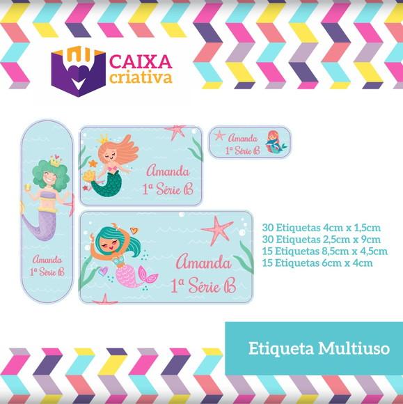 Kit Etiquetas Adesivas - Sereia