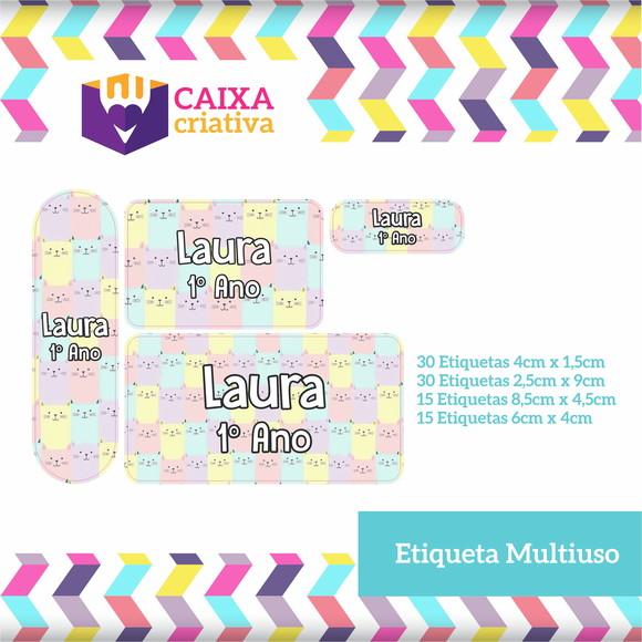 Kit Etiquetas Escolares - Gatinhos