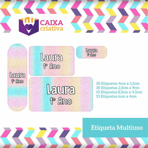 Kit Etiquetas Escolares - Rainbow