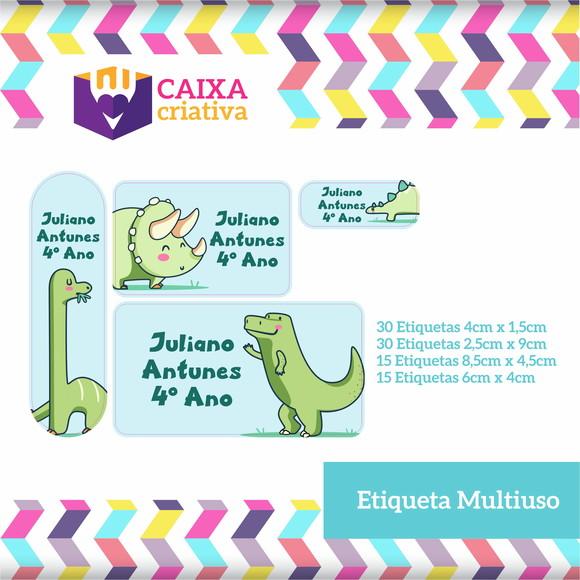 Kit Etiquetas Escolares Dinossauros