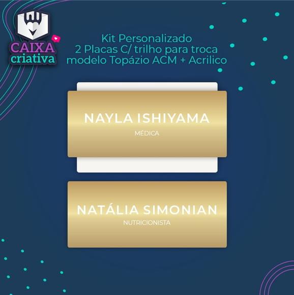 Kit Placa de Identificação de Sala - Modelo Topázio Acrílico