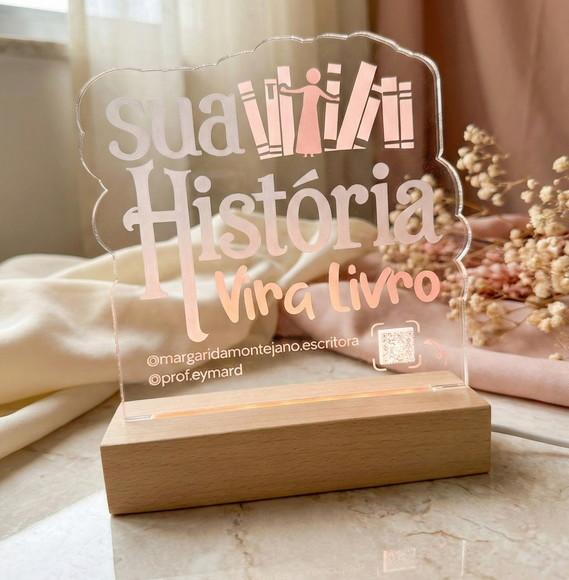 Luminária com Logotipo Personalizada - Base Led sem Fio