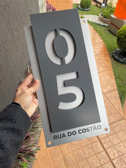 Número para Casa Acm com Acm - 2 Dígitos 20x40
