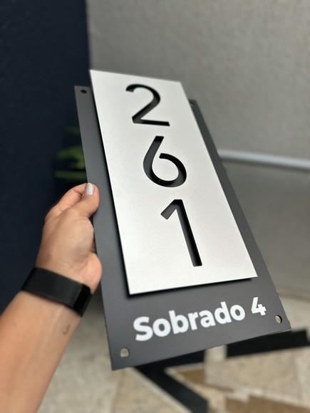 Número para Casa Acm com Acm - 3 Dígitos 20x40