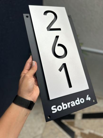 Número para Casa Acm com Acm - 3 Dígitos 20x40