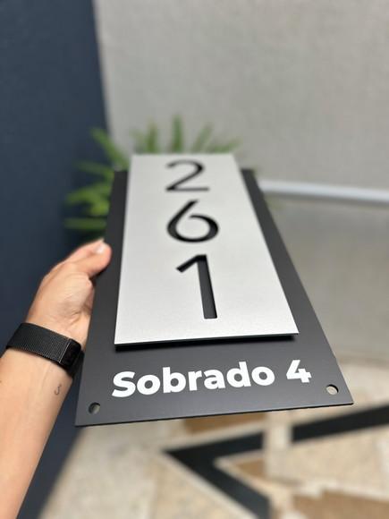 Número para Casa Acm com Acm - 3 Dígitos 20x40