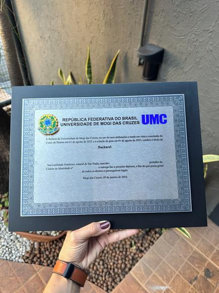 Placa Acm com Moldura e Impressão Uv - 30x40