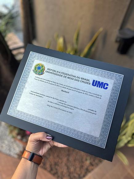 Placa Acm com Moldura e Impressão Uv - 30x40
