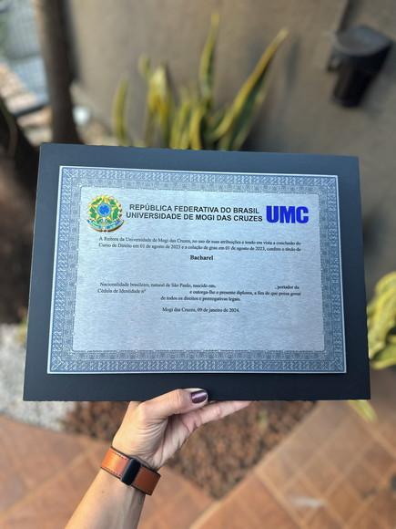 Placa Acm com Moldura e Impressão Uv - 30x40