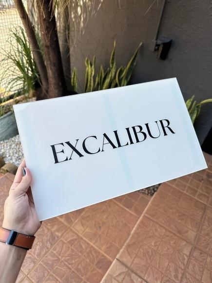 Placa Comércio Acrilico - Efeito Cristal 40x24 Impressão Uv