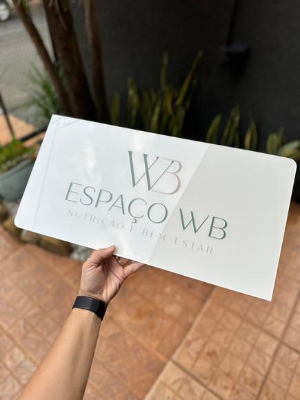 Placa Comércio Acrilico - Efeito Cristal 40x24 Impressão Uv