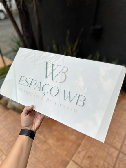 Placa Comércio Acrilico - Efeito Cristal 40x24 Impressão Uv