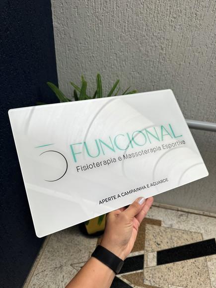 Placa Comércio Acrilico - Efeito Cristal 40x24 Impressão Uv