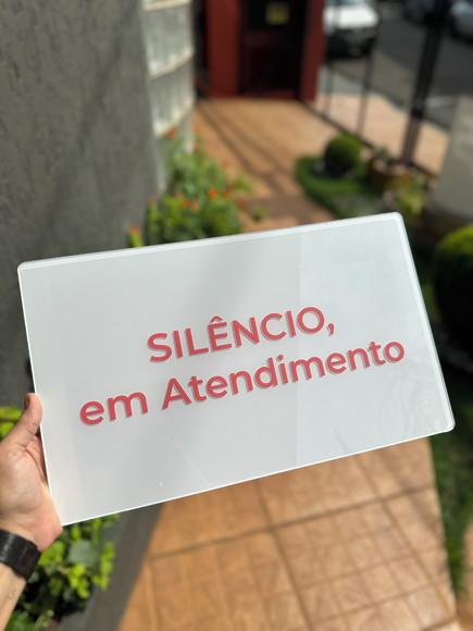 Placa Comércio Acrilico - Efeito Cristal 40x24 Impressão Uv