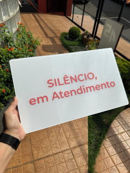 Placa Comércio Acrilico - Efeito Cristal 40x24 Impressão Uv