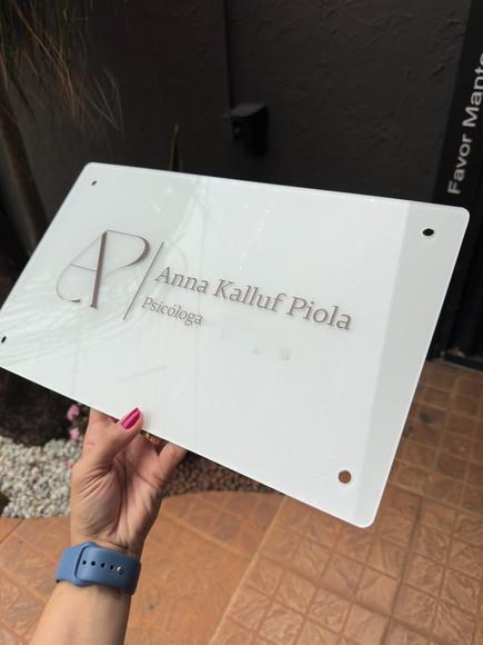 Placa Comércio Acrilico - Efeito Cristal 40x24 Impressão Uv