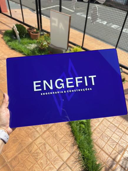 Placa Comércio Acrilico - Efeito Cristal 40x24 Impressão Uv