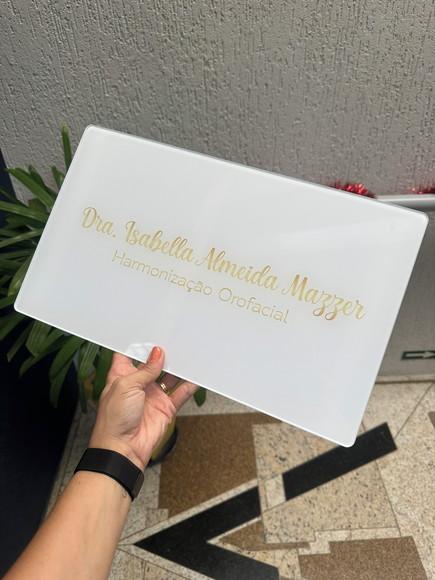 Placa Comércio Acrilico - Efeito Cristal 40x24 Impressão Uv