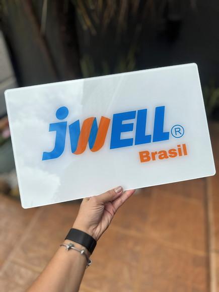 Placa Comércio Acrilico - Efeito Cristal 40x24 Impressão Uv